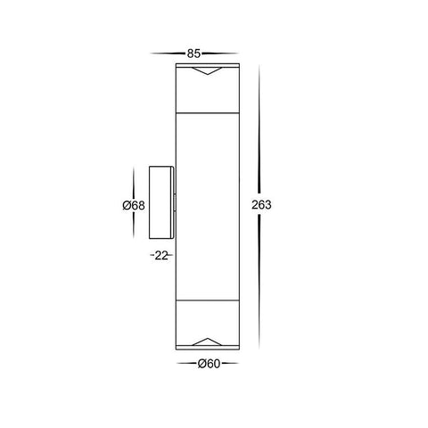 3A LED ST5089 Up & Down Wall Light