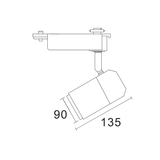 CLIXMO 25W LED Track Light White