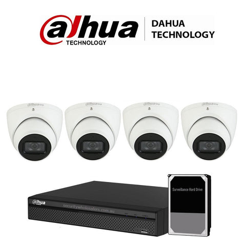 DaHua 4CH 8MP Turret Kit 4 Cameras Including 3Tb