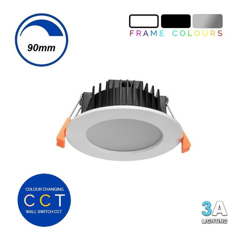 3A 13W LED DL1250 Downlight Flush Dimmable Wall Switch CCT