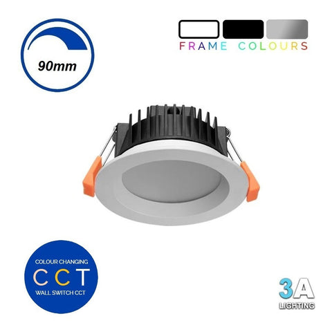 3A 12W LED DL1260 Downlight Recessed Dimmable Wall Switch CCT