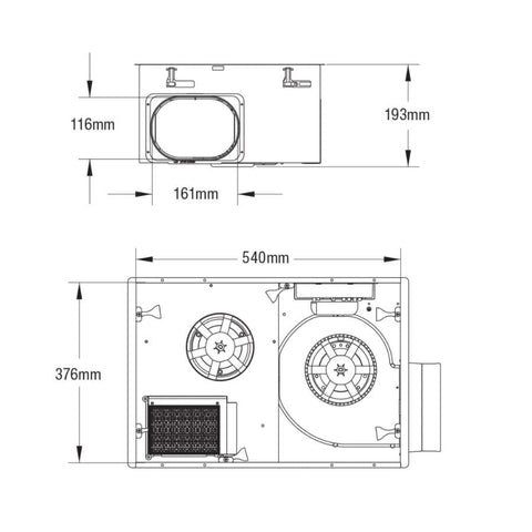 Martec Vapour Bathroom Heater 3 in 1