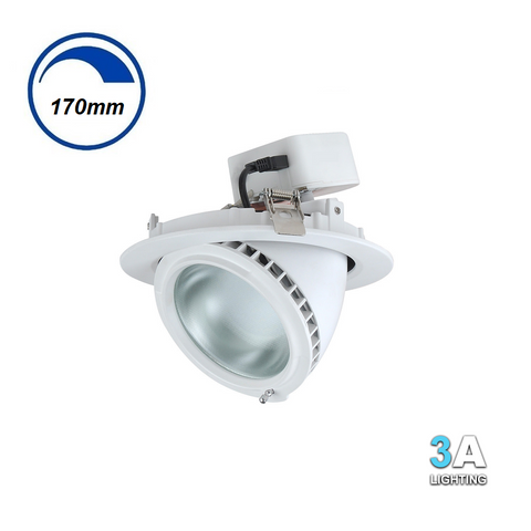 3A 38W LED COB Gimble Round Shop Fitter Downlight