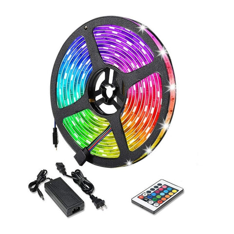 3A 14.4W LED RGB Strip Light Kit 5M